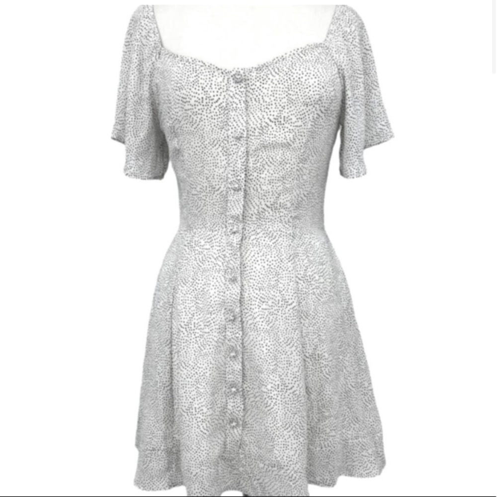Sienna Sky Size Small white and black polka dot dress